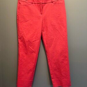 LOFT Riviera Pant Womens Size 8 Pink Cropped Slim Ankle Stretch Pockets
